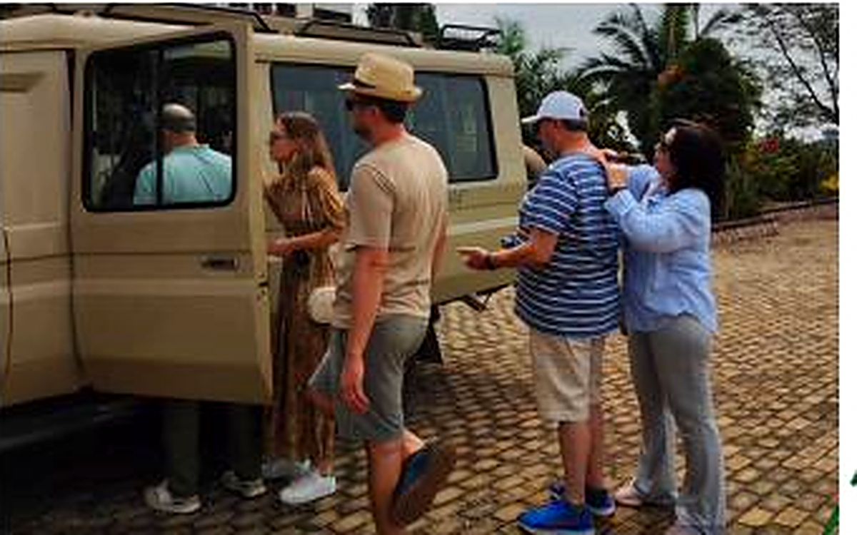 Arriving at a Ugandan coffee farm set among rolling hills near Kampala.